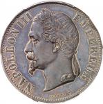 FRANCE Second Empire / Napoléon III (1852-1870). Essai au module de 20 réaux d’Espagne (5 francs) pa