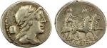 ROMAN REPUBLIC: M. Volteius M.F. AR denarius (3.74g), Rome, 78 BC, Crawford-385/4, laureate, helmete