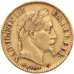 World Coins FRANCIA Napoleone III (1852-1870) 10 Franchi 1868 A - KM 800 AU (g 321)   1236
