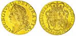 George II (1727-1760), Half-Guinea, 1759, third older laureate head, rev. crowned garnished shield, 
