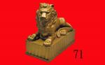1960年代香港上海汇丰银行铜铸狮子钱罂一隻。近未使用The Hong Kong & Shanghai Banking Corp ， Bronze Lion Saving Box， 1960s  AU