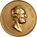 1871 (Late 20th Century) Abraham Lincoln Emancipation Proclaimed Medal. Yellow Bronze. 45.3 mm. Cunn