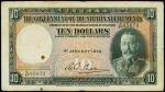 STRAITS SETTLEMENTS. Government of the Straits Settlements. $10, 1.1.1935. P-18b.