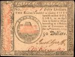 CC-97. Continental Currency. January 14, 1779. $50. Extremely Fine.