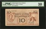 NETHERLANDS NEW GUINEA. Dutch Administration. 10 Gulden, 1950. P-7a. PMG Very Fine 30.