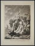 French and Indian Wars: The Death of General Wolfe at Quebec. Black and white mezzotint, printed by 