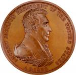 1829 Andrew Jackson Indian Peace Medal. Bronze. First Size. Second Reverse. Julian IP-14, Prucha-43.
