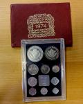 India - Republic. INDIA: Republic, 10-coin proof set, 1974-B, KM-PS17, Rajgor-RB41, FAO - Planned Fa