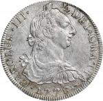 1778-NG P年瓜地马拉双柱壹圆银币。查理斯三世半身像。GUATEMALA. 8 Reales, 1778-NG P. Nueva Guatemala Mint. Charles III. NGC