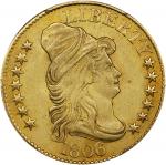 1806 Capped Bust Right Half Eagle. BD-6. Rarity-2. Round-Top 6, Stars 7x6. MS-63 (PCGS).