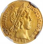 FRANCE. 1/2 Louis dOr, 1643-A. Paris Mint. Louis XIV. NGC AU-58.