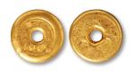 民国时期广州“国生老金铺”一两金锭一枚，重量：37.49克，此品种较少见