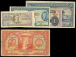 Mixed lot of British colonys banknotes, including the East African, 1 Shilling, 1943, Ceylon, 25 cen