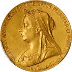 1897年英国维多利亚钻喜金章。GREAT BRITAIN. Victoria Diamond Jubilee Gold Medal, 1897. London Mint. PCGS SPECIMEN