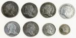 George III (1760-1820), Maundy coinage, Fourpence, 1780 (S.3750), Threepence (5), 1762 (3), 1772, 17