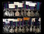 GREAT BRITAIN. Collection of Military Service Medals (17 Pieces), ND (ca. 1948). Average Grade: ALMO