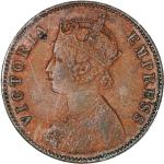 India, copper ¼ Anna, 1900, (KM-486), Extremely Fine