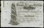East Lothian Banking Company, unissued ｣1 = 20 shillings, 18-, plate E, black and white, allegorical