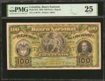 COLOMBIA. Banco Nacional de la Republica de Colombia. 100 Pesos, 1888. P-218. PMG Very Fine 25.