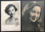 1940年代上海著名女明星照片两件，其中一件有她的亲笔签名但照片上有小花痕. 少见.