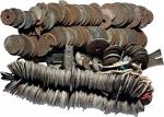 11295，历代古钱及参考品一串及铜板70余枚