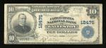 1923年美国加尔维斯顿银行10元，编号23743，F品相. National Currency, United States of America, National Bank of Galvest