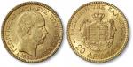 1884年希腊20德拉克马金币一枚，重：6.5g，近未使用至完全未使用
