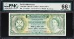 BRITISH HONDURAS. Government of British Honduras. 1 Dollar, 1964. P-28b. PMG Gem Uncirculated 66 EPQ