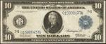 Fr. 928. 1914 $10  Federal Reserve Note. Chicago. Very Fine.