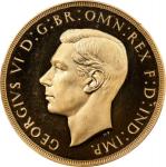 1937年英国5英镑金币。伦敦铸币厂。GREAT BRITAIN. 5 Pounds, 1937. London Mint. George VI. PCGS PROOF-64 Cameo.