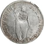PHILIPPINES. Philippines - Peru. 8 Reales, ND (1833-34). Manila Mint. Ferdinand VII. NGC EF Details-
