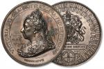 英国1897年“庆祝维多利亚女王登基60周年钻禧庆典”纪念银章一枚，高浮雕，淡灰色包浆，工艺精美，状态上佳，金盾 PCGS SP62（86621401），为该公司第二名分数，高于此分数仅1枚
