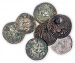 古丝绸之路波斯萨珊银币一组七枚