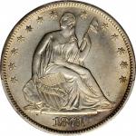1871-S Liberty Seated Half Dollar. WB-4. Rarity-2. Small Wide S. AU Details--Surfaces Smoothed (PCGS
