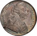 1783 Freedom of the Seas Jeton. Betts-unlisted, Lecompte-210a. Silver, 30 mm. MS-63 (PCGS).