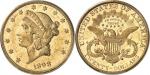 USARépublique fédérale des États-Unis d’Amérique (1776-à nos jours). 20 dollars Liberty 1898, S, San