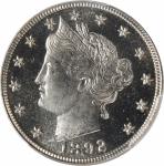 1892 Liberty Head Nickel. Proof-66 Cameo (PCGS). CAC.