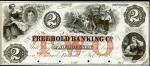 Freehold, New Jersey. Freehold Banking Co. Feby. 1, 18xx. $2. PCGS Choice New 63. Proof.