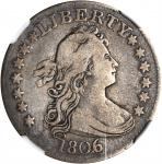 1806/5 Draped Bust Quarter. B-1. Rarity-2. Fine-15 (NGC).