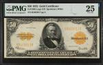 Fr. 1200. 1922 $50 Gold Certificate. PMG Very Fine 25.