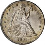 1859-O Liberty Seated Silver Dollar. OC-1. Rarity-1. MS-64 (PCGS).