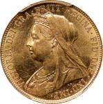 AUSTRALIA. Sovereign, 1900-M. Melbourne Mint. Victoria. PCGS MS-62.