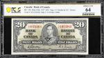 CANADA. Lot of (2). Bank of Canada. 20 Dollars, 1937. BC-25b. Consecutive. PCGS Banknote Choice Unci
