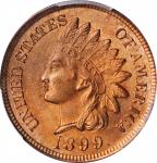 1899 Indian Cent. MS-64 RD (PCGS).