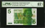 NETHERLANDS. Lot of (3) Nederlandsche Bank. 5 & 10 Gulden, 1966-73. P-90a, 91b & 95a. PMG Gem Uncirc