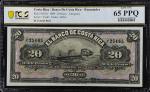 COSTA RICA. Banco de Costa Rica. 20 Pesos, 1899. P-S165r. Remainder. PCGS Banknote Gem Uncirculated 