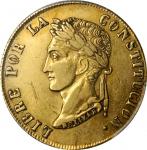 BOLIVIA. 8 Escudos, 1852-PTS FP. Potosí Mint. PCGS Genuine--Scratch, AU Details Gold Shield.