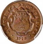 COSTA RICA. 10 Centimos, 1929-GCR. Philadelphia Mint. PCGS MS-64 Brown.