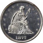1877 Twenty-Cent Piece. Proof-61 (PCGS).