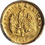 MEXICO. Peso, 1895/4-Mo M. PCGS MS-64 Gold Shield.